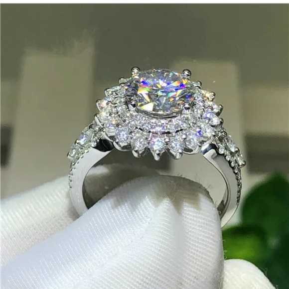 925 Silver Rings for Women Fashion White Sapphire - Picture 3 of 7